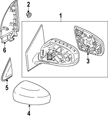 Nissan\infiniti k63741ba0a genuine oem mirror cover