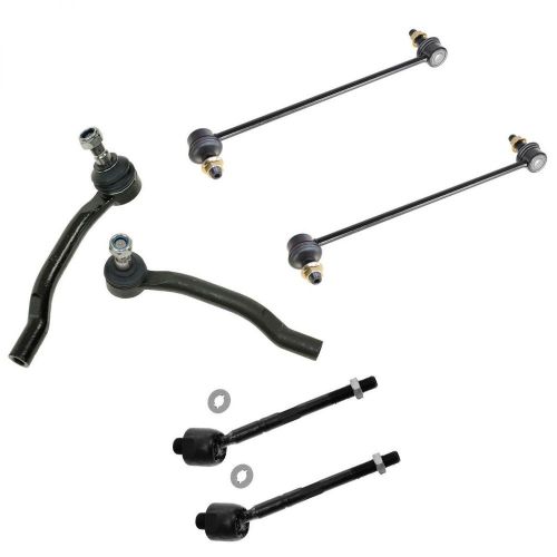 Tie rods and sway bar links front inner &amp; outer 6 piece kit for acura honda