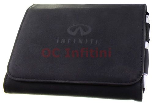 Infiniti genuine owner manual black leather all model booklet case 13hv36lkit