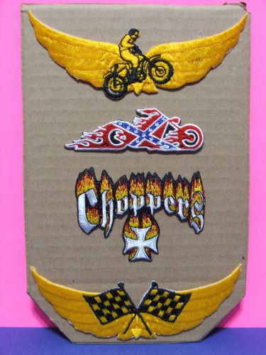 Motorcycle racing, choppers, rebel biker, patches for biker jackets or clothing