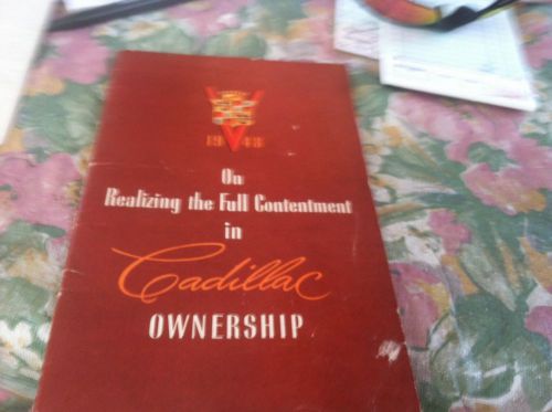 1948 cadillac owners manual excellent