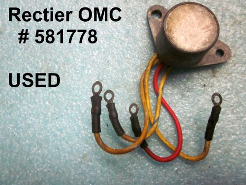 Rectifier omc o&#039;boards -4 wire # 581778-tested-used-fits 9.9-60hp 2 cyls.