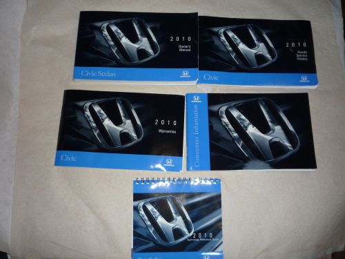 2010 honda civic sedan owner&#039;s manual set