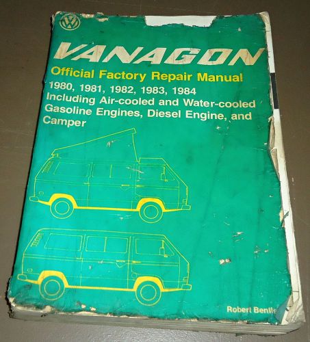 1980-1984 vw vanagon official factory repair manual ~ volkswagen