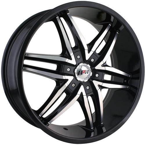 20x8.5 black mpw mp208 wheels 5x5.5 6x5.5 +18 chevrolet suburban k1500 4wd astro