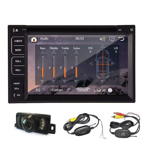 Double din 6.2&#034; in dash stereo car dvd player bluetooth radio ipod usb tv camera