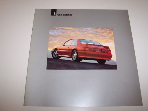 1991 ford mustang gt lx sport showroom brochure