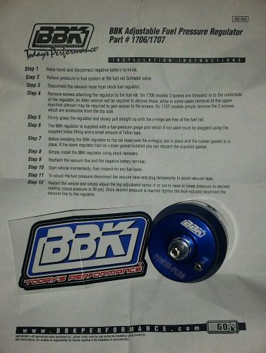 New bbk performance fuel pressure regulator  #1707