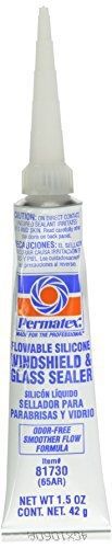 Permatex 81730 flowable silicone windshield and glass sealer, 1.5 oz.