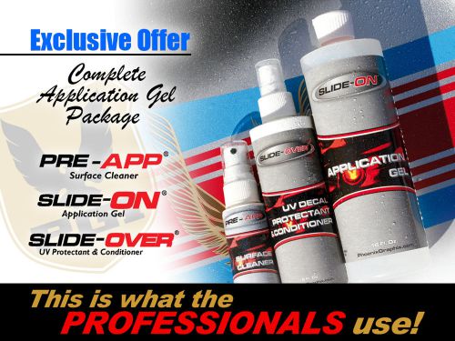 Application fluid kit for vinyl decal stripe graphic sticker wrap installation