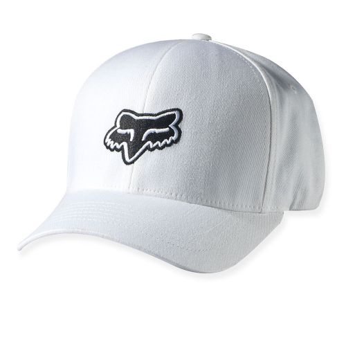 Fox racing mens white/black legacy flexfit hat cap