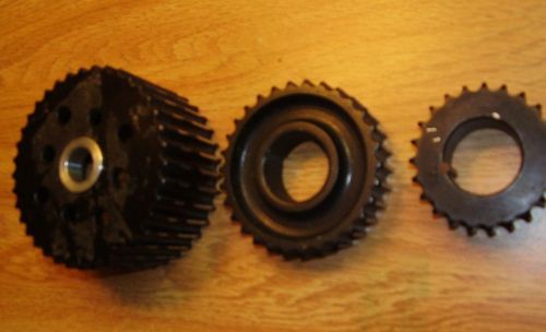 Sbc htd water pump pulley &amp; mandrel gears 1 1/8&#034; id imca late model drag racing