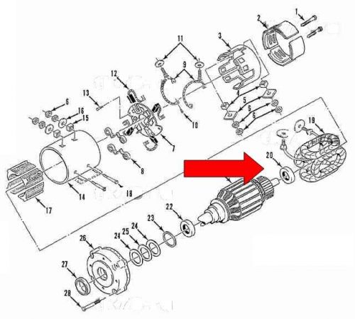 Genuine thermo king 77-1716 bearing brush end 4 condenser motor 104-655 104-467