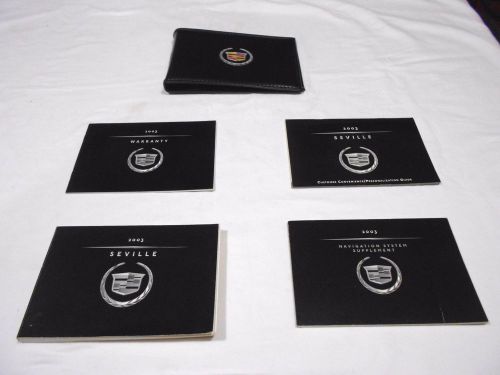 2003 cadillac seville owner manual 4/pc.set &amp; black cadillac factory case,,