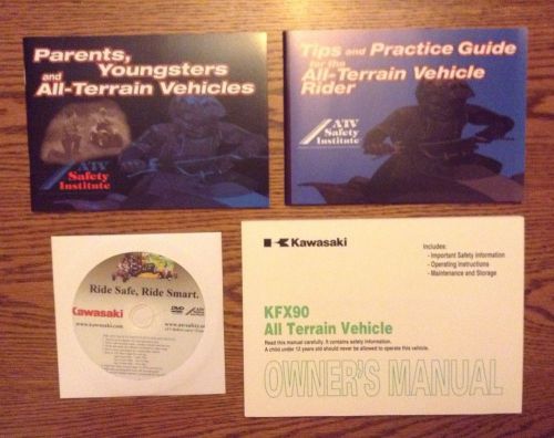 Kfx90 all terrain vehicle owner&#039;s manual and inserts kfx 90 kawasaki