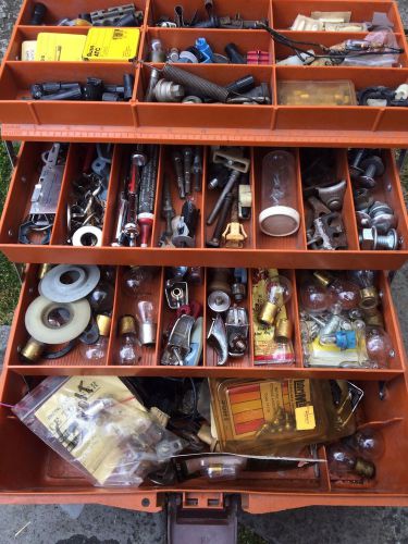 Lot vintage auto electric &amp; other parts, bulbs, fuses,etc, rat rod, hot rod, $24