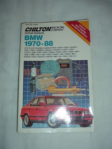 Chilton book company repair manual 6844 bmw 1970-88  0801979412