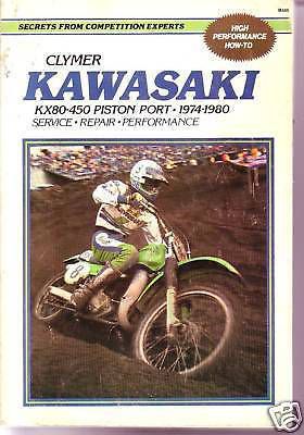 Kawasaki motorcycle dirt bike kx 80 450 piston service repair manual 1974 - 1980