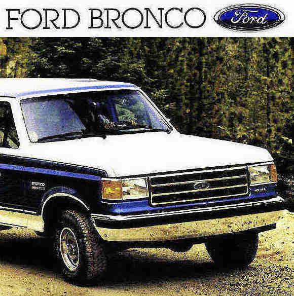 1989 ford bronco brochure -bronco custom-bronco xlt-bronco eddie bauer-4x4