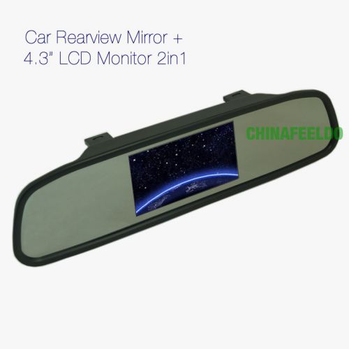 4.3&#039;&#039; tft lcd car rearview monitor+mirror for reversing backup camera dvd vcr