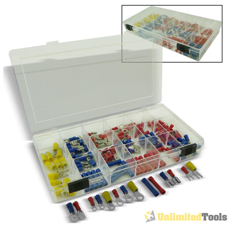 175pc solderless terminals & connectors insulated/vinyl electrical wire repair