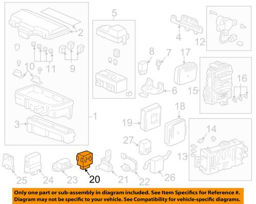 Honda oem-ecm relay 39400s84003