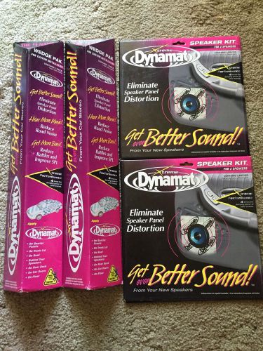 Dynamat 10415 xtreme speaker kit (2) 10&#034; x 10&#034; sheets x2 &amp; wedge pak(2) lot