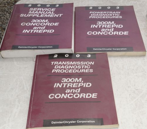 2003 chrysler concorde dodge intrepid oem diagnostic service manual 3-volume set