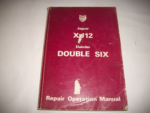 Original jaguar xj12 daimler double six repair operation shop manual clean