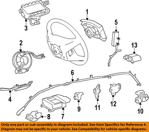 Toyota oem 4513008070b0 air bag module-driver air bag