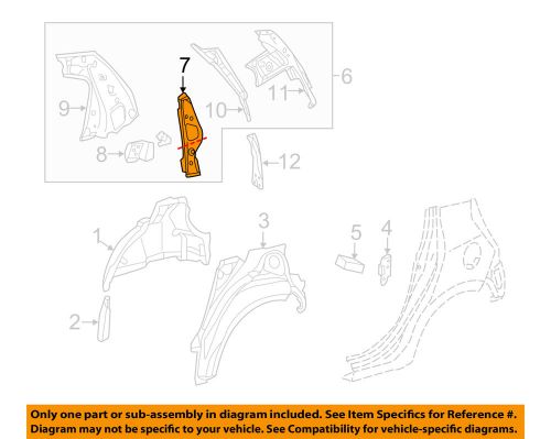 Toyota oem 12-16 prius c quarter panel-lock pillar reinforcement left 6171252220