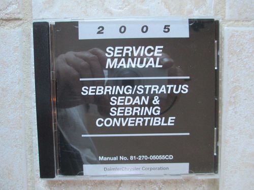 2005 chrysler sebring dodge stratus sedan sebring convertible service manual cd