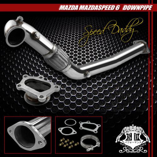 Stainless racing turbo downpipe exhaust 06-07 mazda 6 turbocharged mazdaspeed6