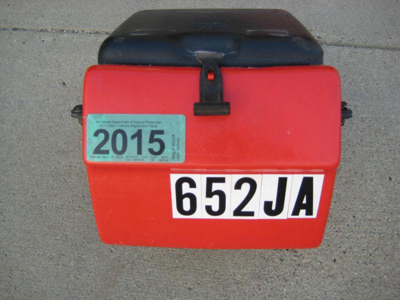 2000 honda foreman es red rear storage box