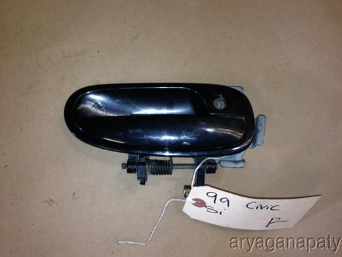 96-00 honda civic oem right side external door handle stock factory black 2d