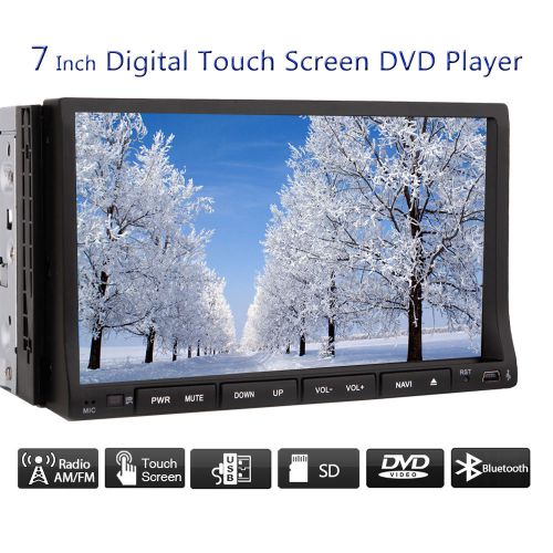 In dash hd 2 din 7&#034;touch screen car stereo cd dvd player radio usb sd mp3 audio