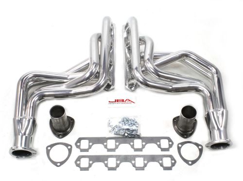 Jba 6612sjs 1964-73 mustang long tube headers silver ceramic coated