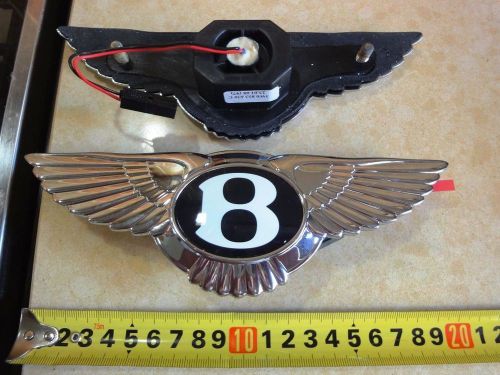 Bentley gt continental boot trunk black badge emblem electric push button oem