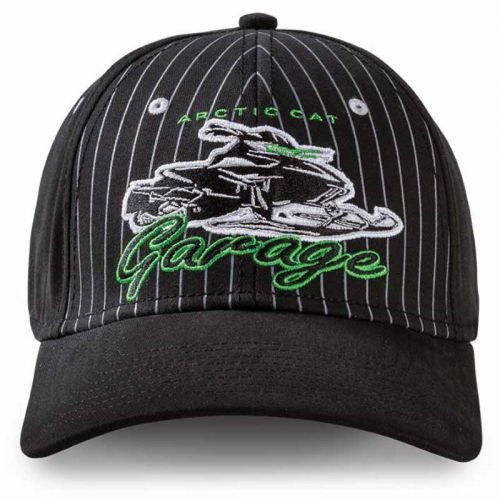 Arctic cat garage fitted pinstripe baseball cap hat - black - 5253-115, 5253-116