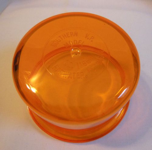 Vintage emergency responder vehicle revolving light amber lens globe southern vp