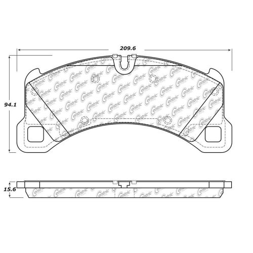 Disc brake pad front centric 104.14520 fits 11-16 porsche cayenne