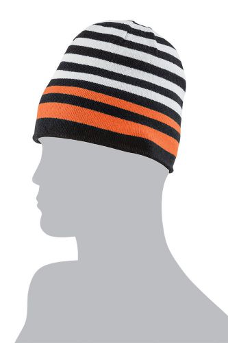 Arctic cat adult stripes reversible beanie / hat - black - orange 5263-053