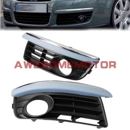 2xfog light lamp lower bumper air vent side grille for 2005-2010 vw jetta mk5 am