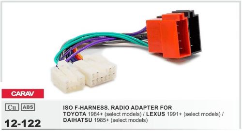 Carav 12-122 iso-f iso car radio connector toyota 84+ / lexus 91+ / daihatsu 85+