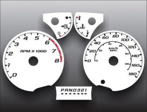 2004-2011 chevrolet colorado metric kph kmh dash instrument white face gauges