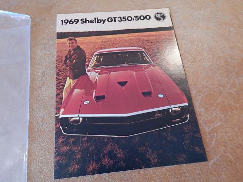 1969 mustang shelby gt350 gt500  original dealer sales brochure w/ carroll 69