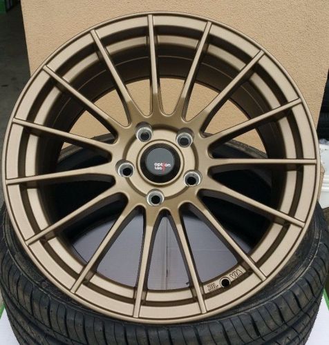 17&#034; (4) new 17x9 5x114.3 bronze wheels honda toyota lexus infiniti mazda scion