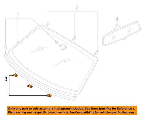 Audi oem 00-06 tt quattro-windshield spacer 8n0845237a