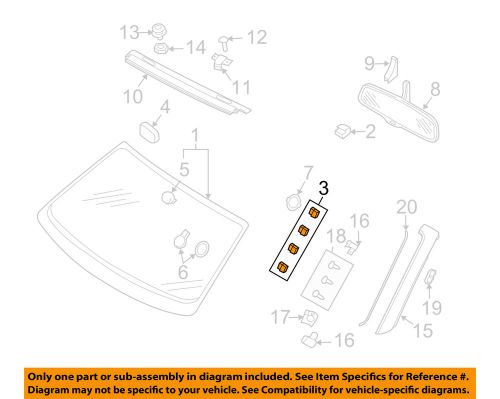 Audi oem 04-09 a4 quattro-windshield spacer 8h0845471a