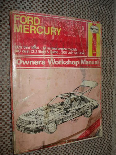 1979-1984 ford mustang mercury capri shop manual service book